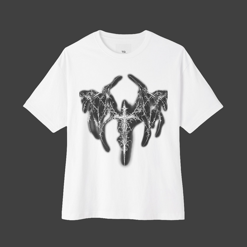Edgy Graphic Oversized Tee, Unisex Streetwear, Casual Outfit, Unique Gift, Music Festival Clothing