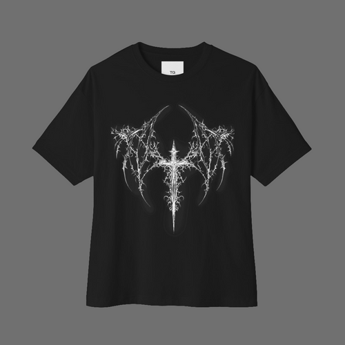 Edgy Graphic Oversized Tee, Unisex Streetwear, Casual Outfit, Unique Gift, Music Festival Clothing